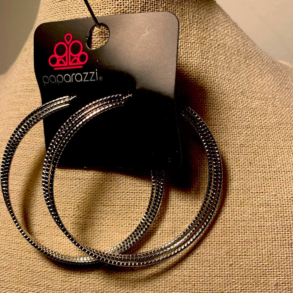 Silver hoop earrings